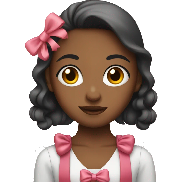 girl with bow emoji