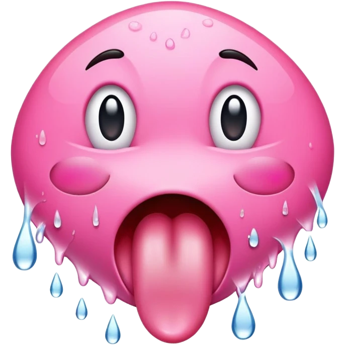 Tongue with water emoji