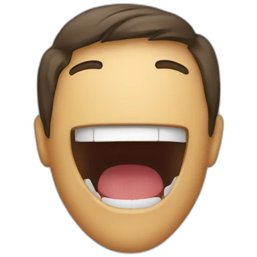 a person with a wide open mouth in profile emoji