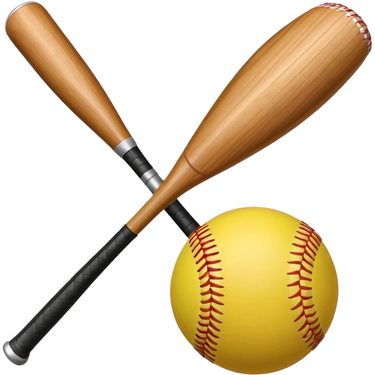 Softball bat and ball emoji