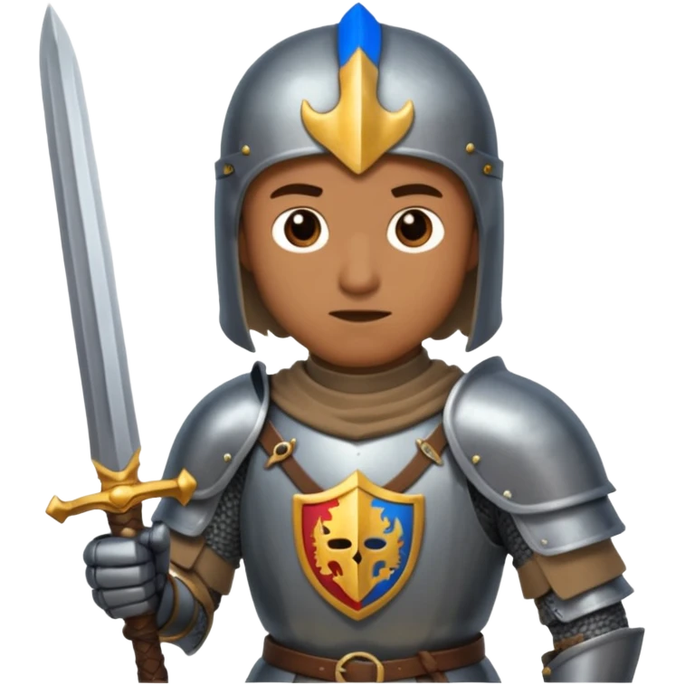knight stinting with sword in his front   emoji