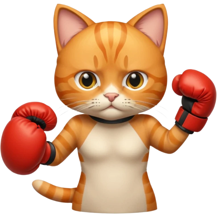 cat with boxing gloves @Emoji emoji