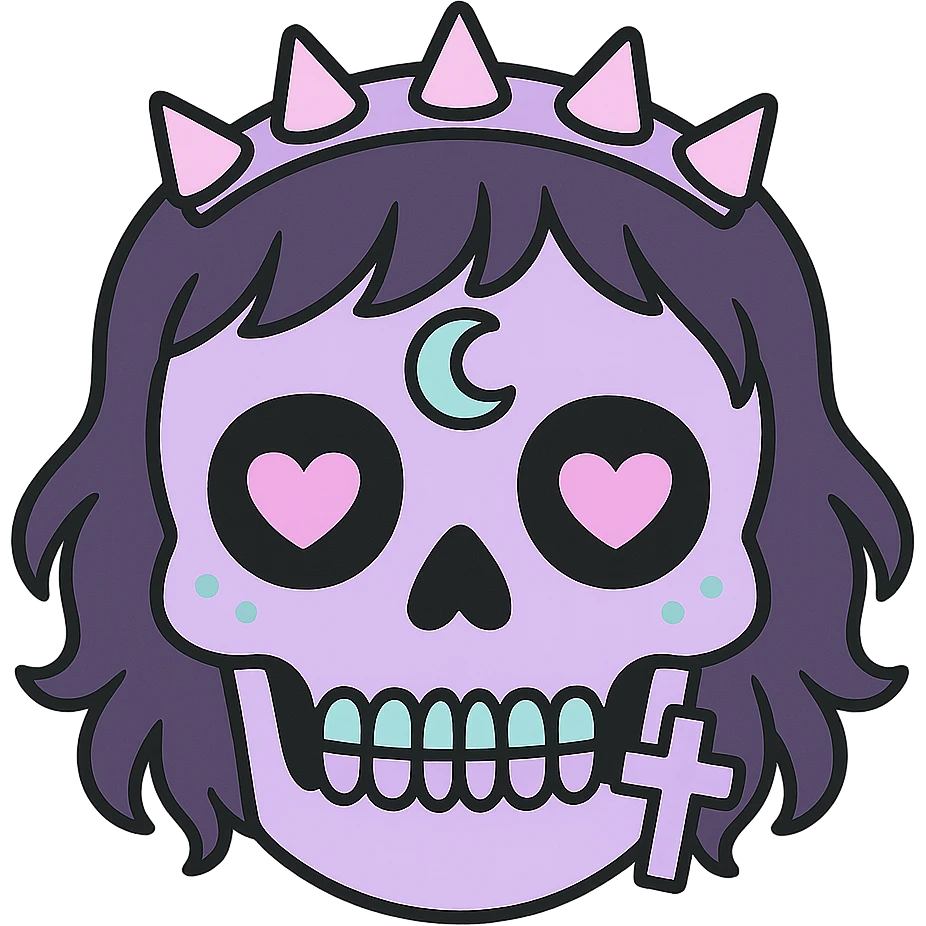 pastel goth black object remove background emoji