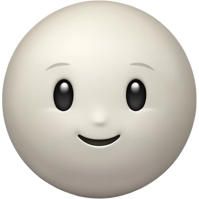 Venus planet emoji, pale grey sphere, hazy soft blurred surface all over, milky-white and featureless, simple and round emoji