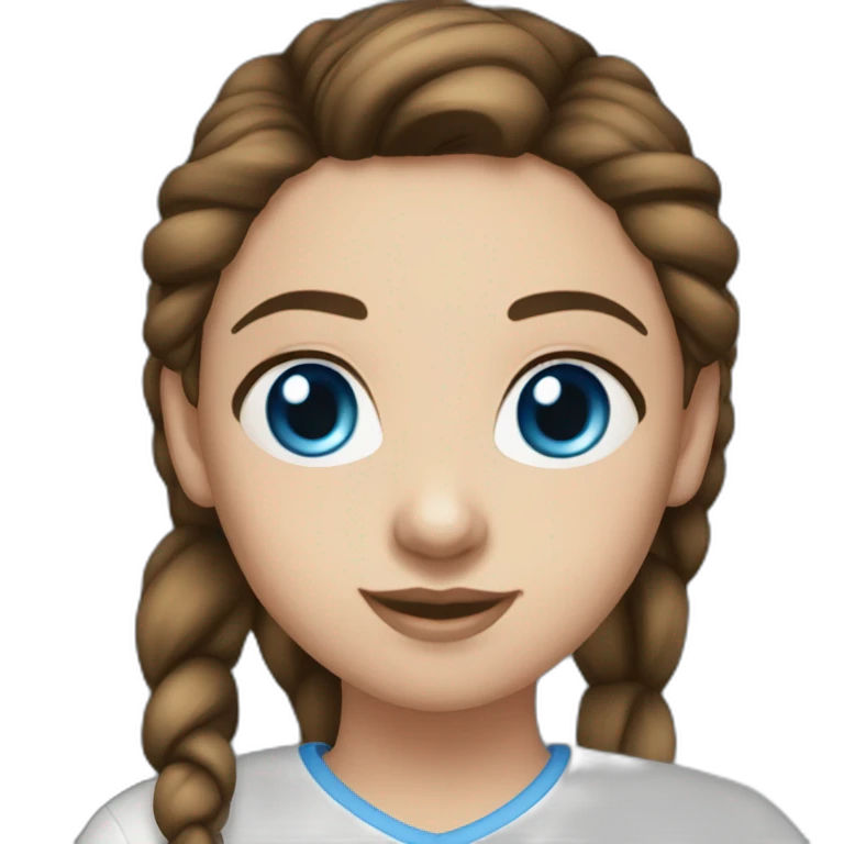 mid-twenties-brunette-girl-pony-tail-blue-eyes emoji