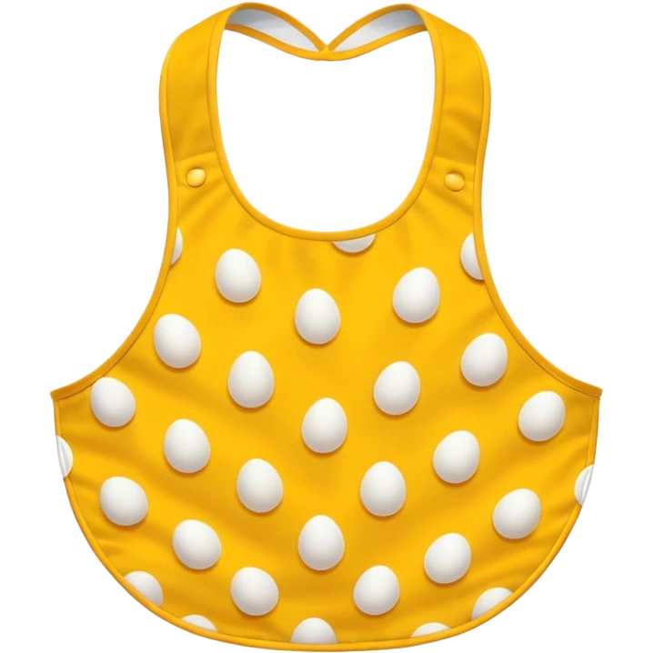 Yellow bib egg pattern emoji
