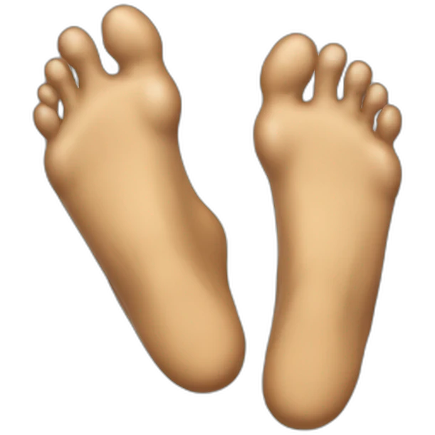 male bare feet covered in glue  emoji