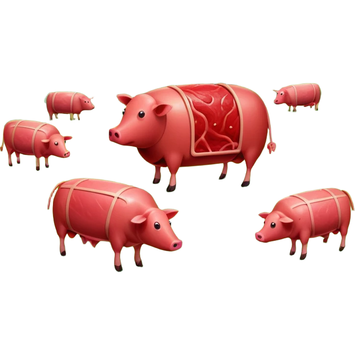 surrealist spam art meat french countryside landscape  emoji