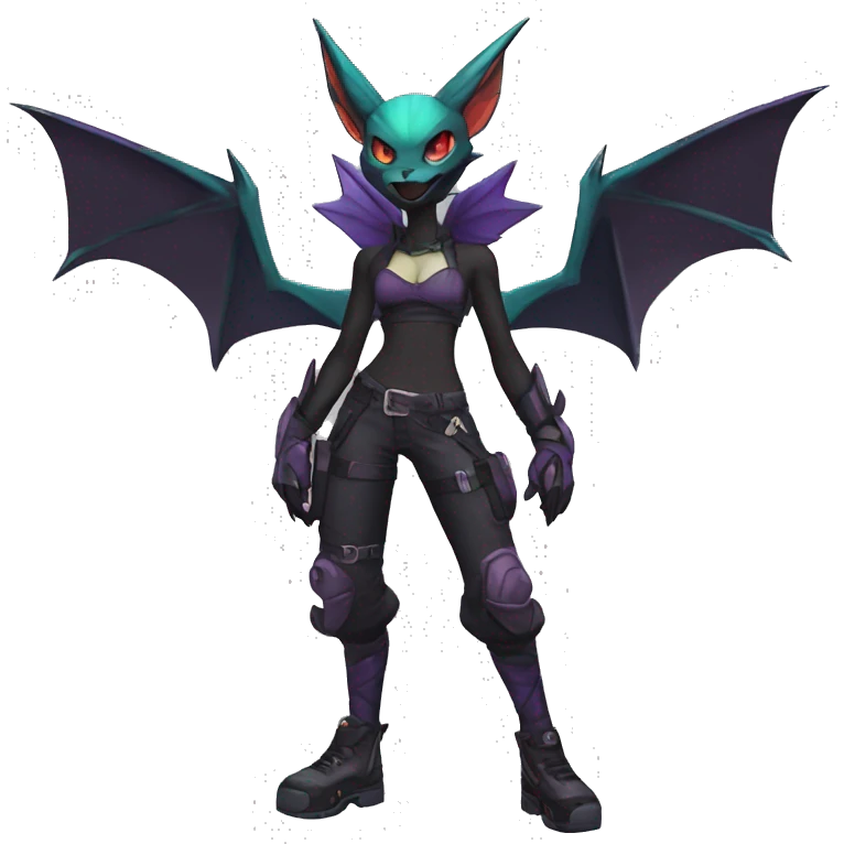 Dark Anthro Cool Noivern-Quiana-Pokémon Punk Techwear Full Body emoji
