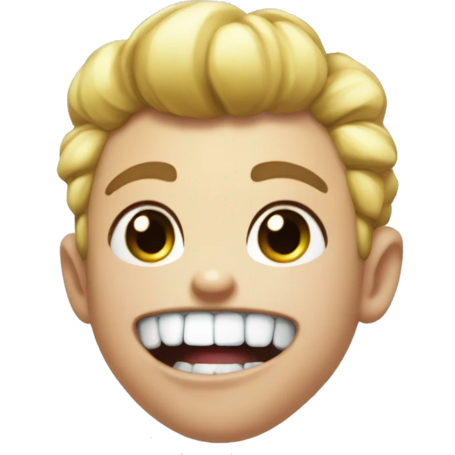 Teeth smile power puff girl emoji