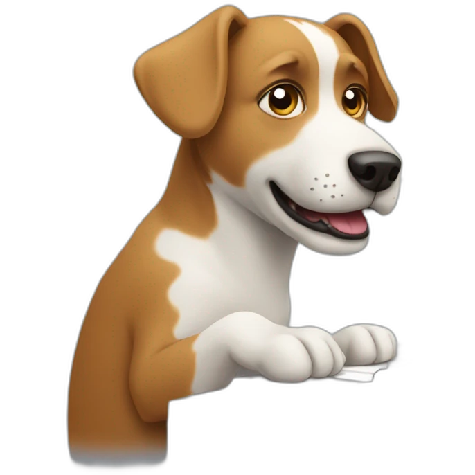 dog hitting keyboard emoji
