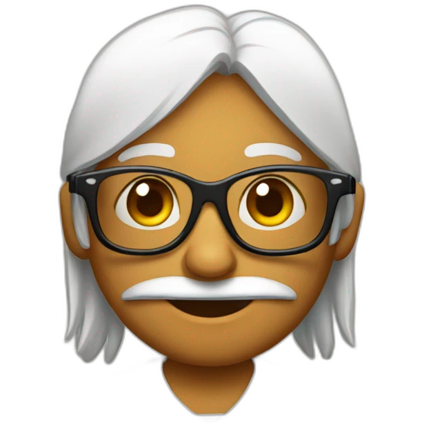 Indienne avec des grosses lunettes emoji