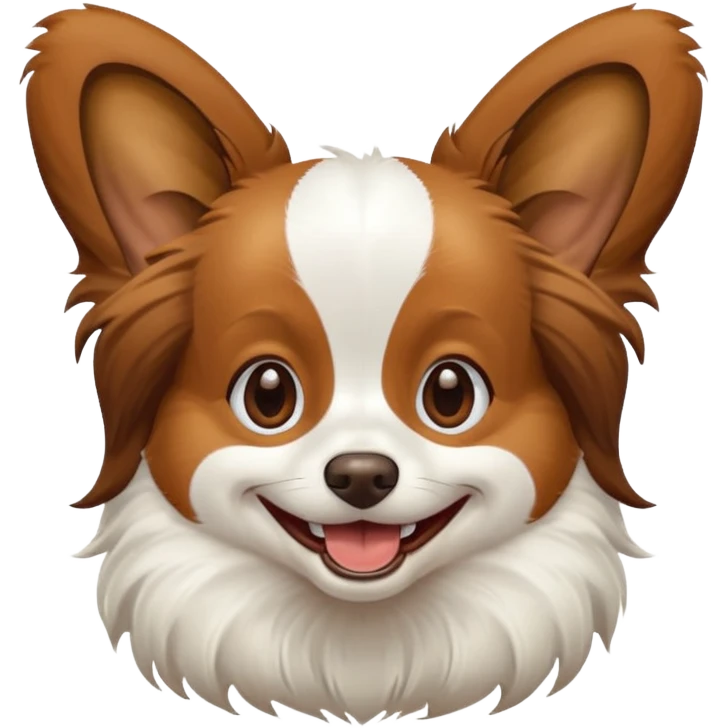 Papillon dog laughing emoji