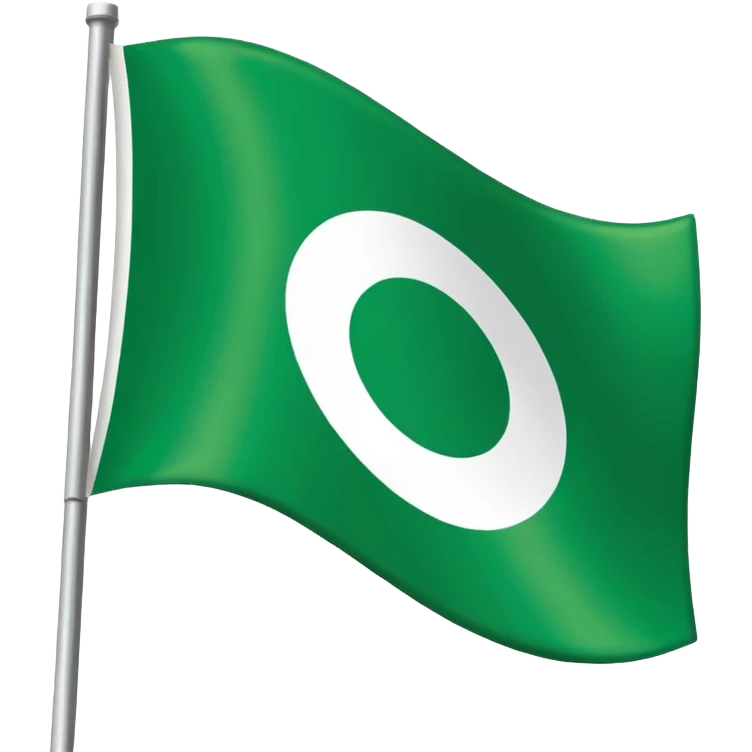 A green flag that has the SDS fc Logo flag on it from baller league emoji