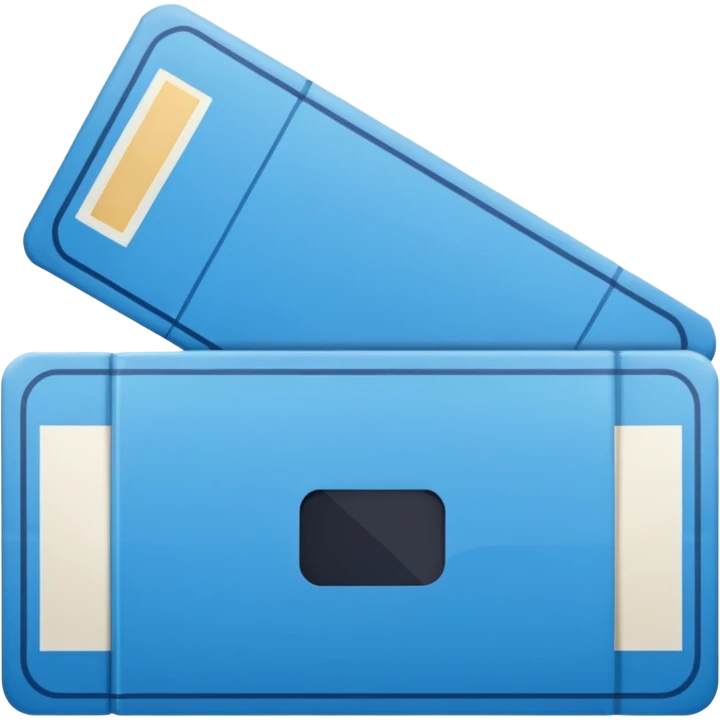 Blue ticket emoji