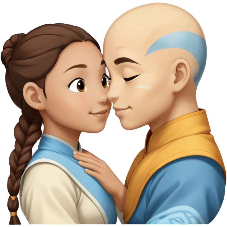 Aang and katara kiss emoji