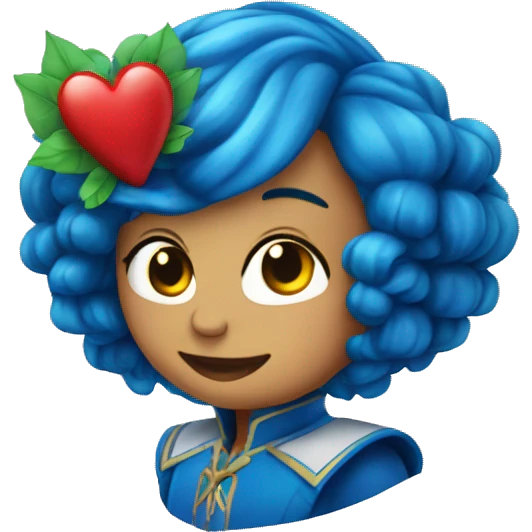 Corazon azul con curita  emoji