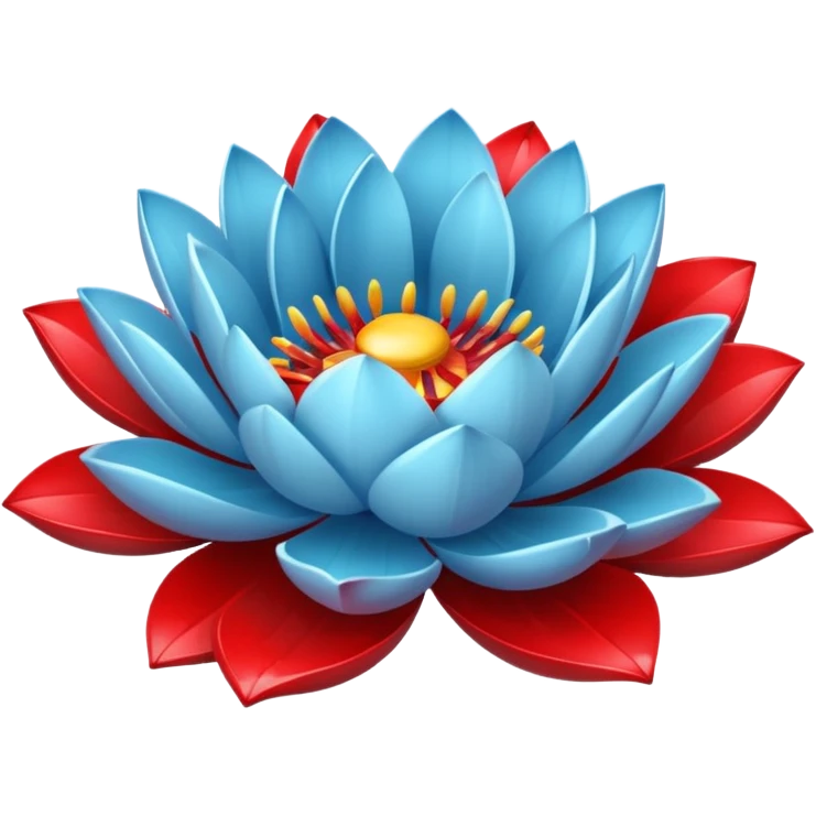 light blue lotus flower spilling wblood emoji