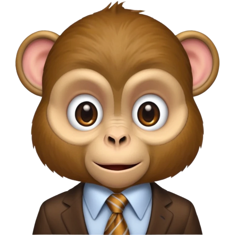 monkey with tie emoji
