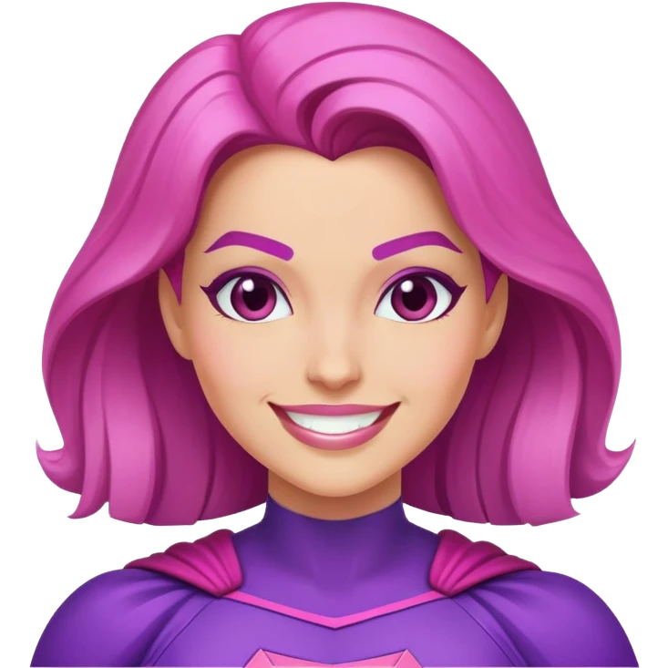 pink violet woman superhero positive power emoji