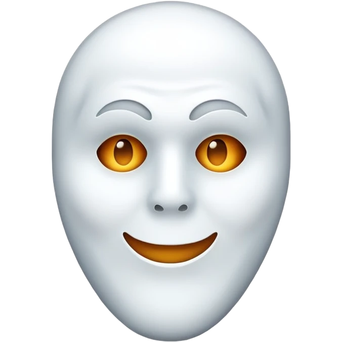 man face wearing a ghost emoji mask emoji