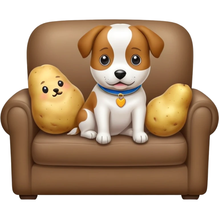 🐶🥔🛋️  couch potato emoji