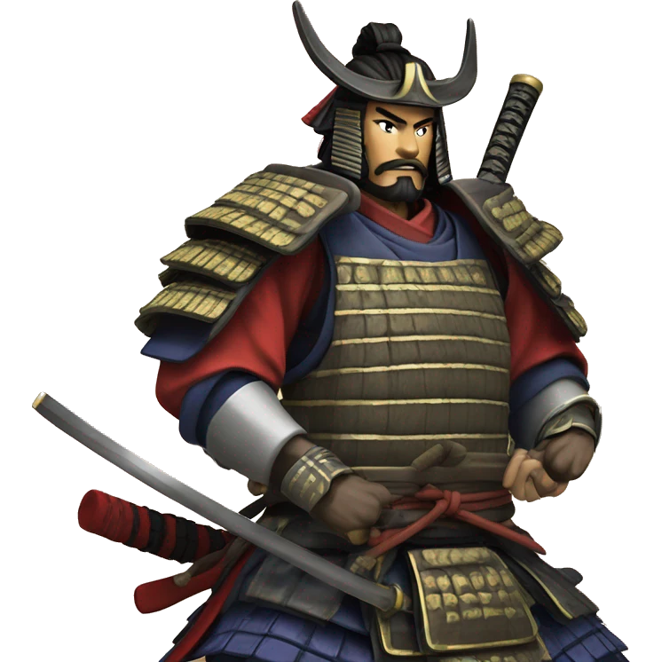 shogun samurai on wild wolf emoji