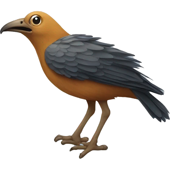 BIRD WITH HUMAN FEET emoji