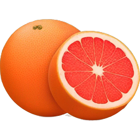 Grapefruit with leaves emoji