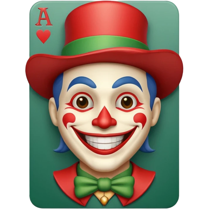 poker card with a jolly joker emoji