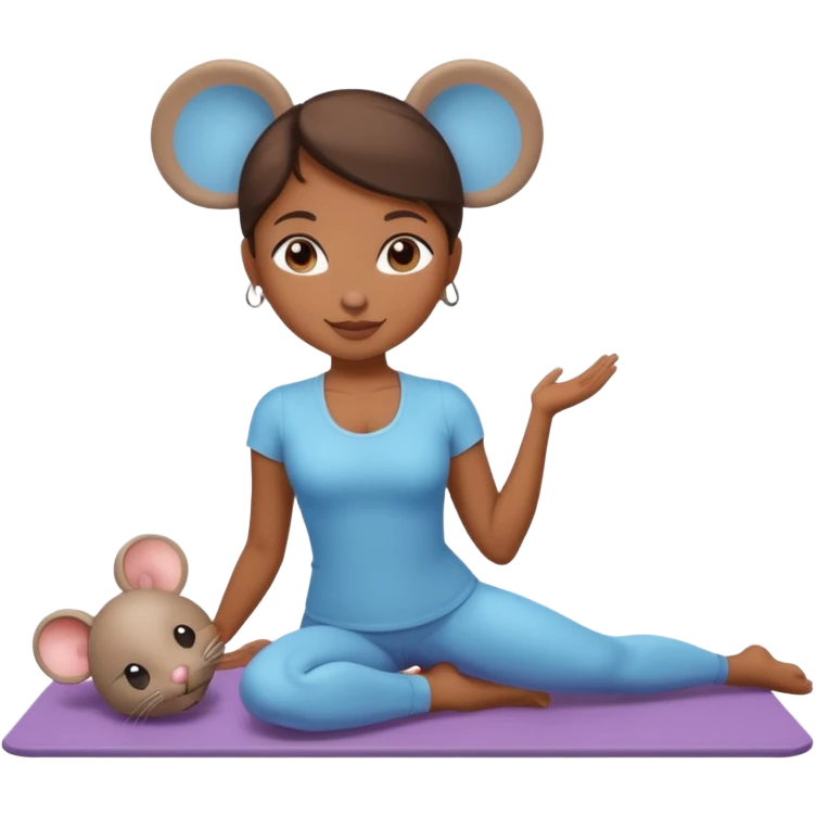 Pilates girl mocca mouse  emoji