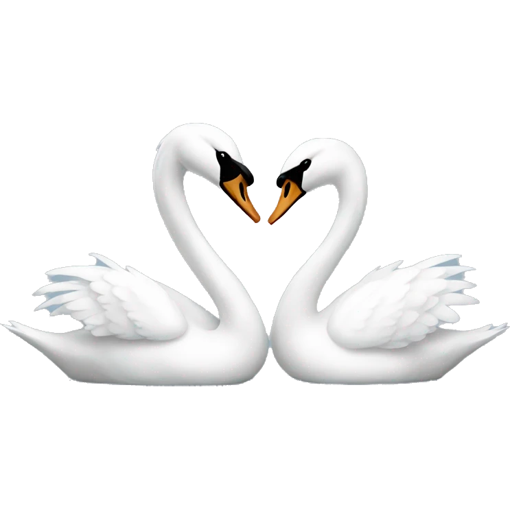 Swan couple love emoji