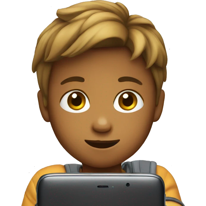 kid on their phone emoji