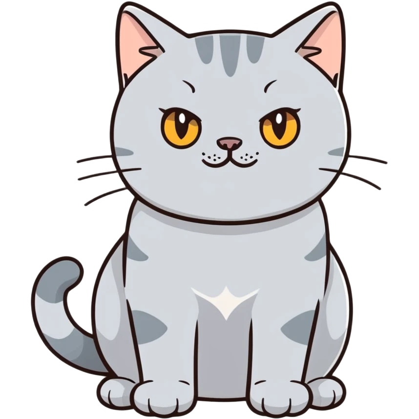 a British shorthair with a thumbsup  emoji