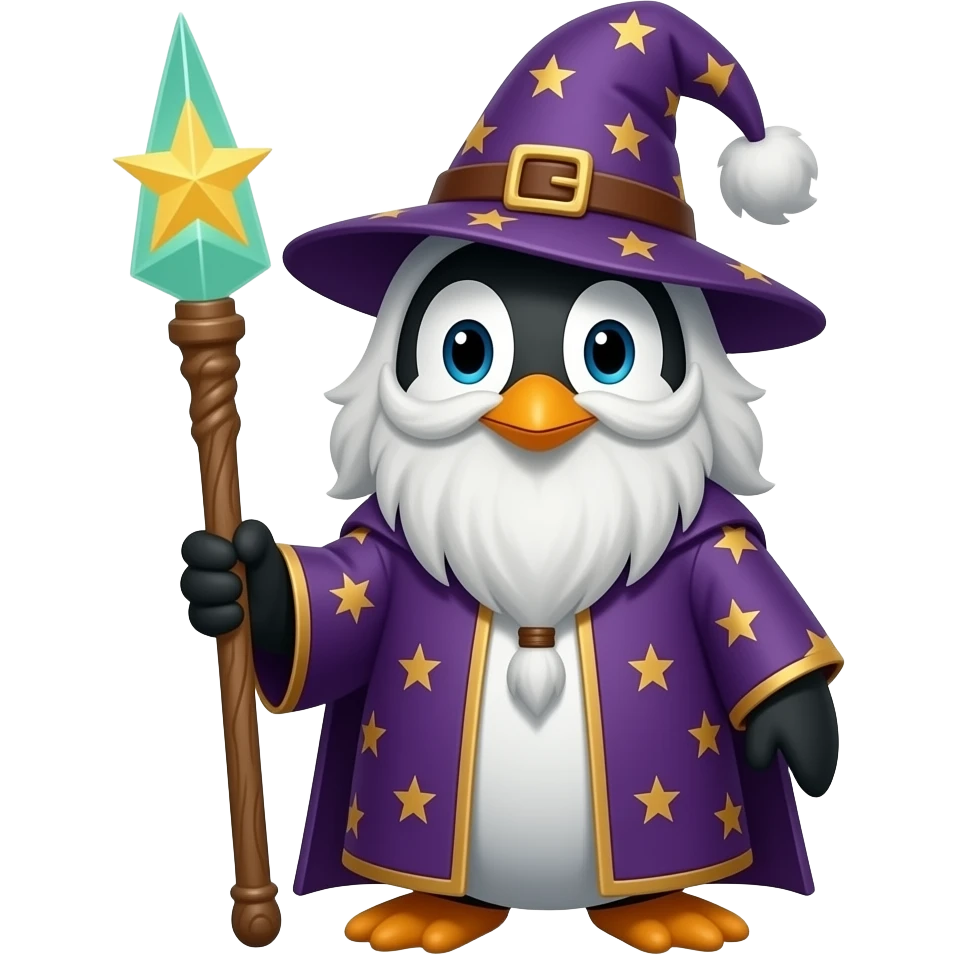 Penguin Wizard emoji