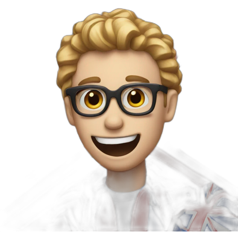 ZAny face with Union Jack colouring emoji