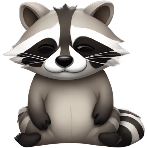 Sleepy raccoon emoji