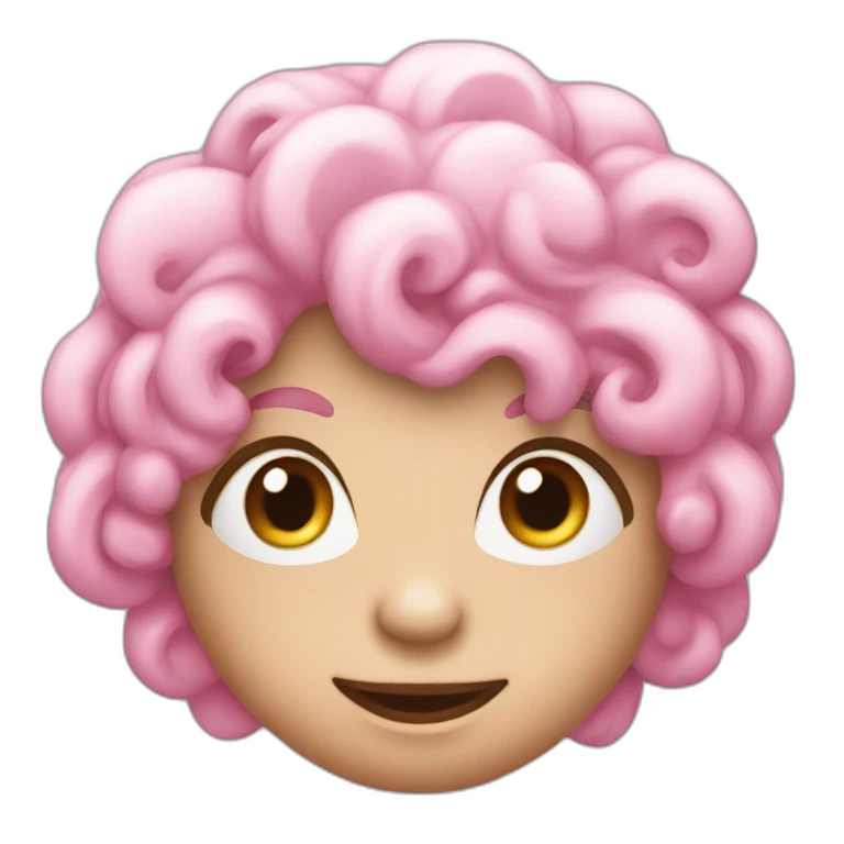 Singe de couleur rose emoji