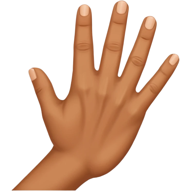 
hand in profile, showing stop emoji