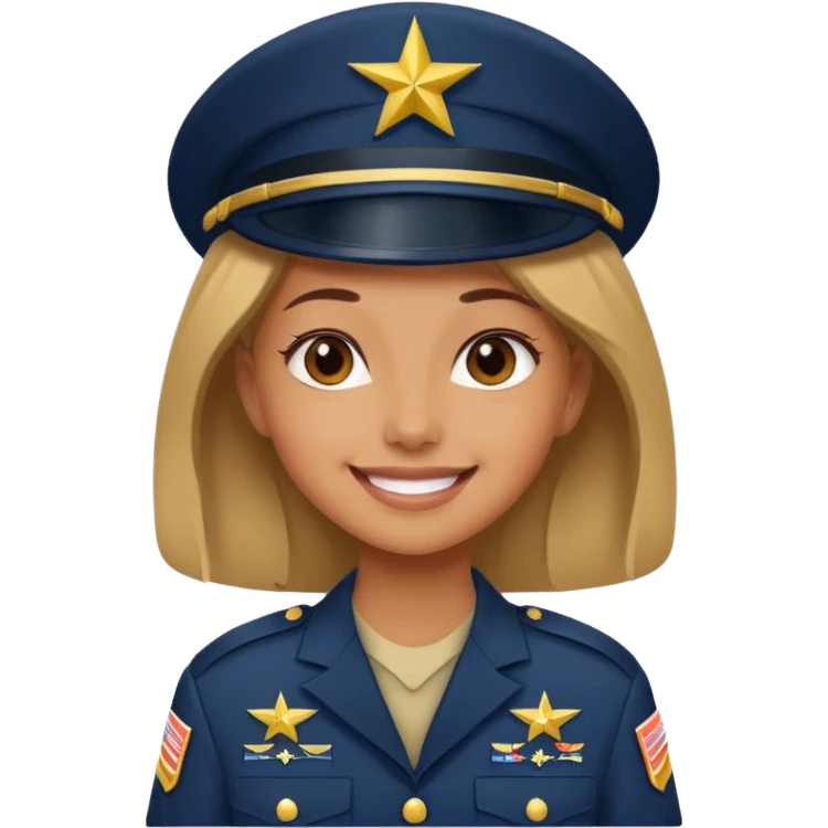 USA army cute girl emoji