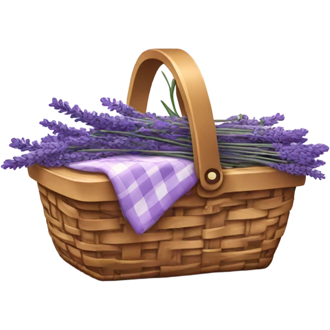 Picnic basket lavender emoji