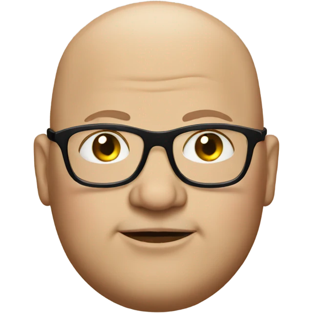 fat bald guy with glasses  emoji