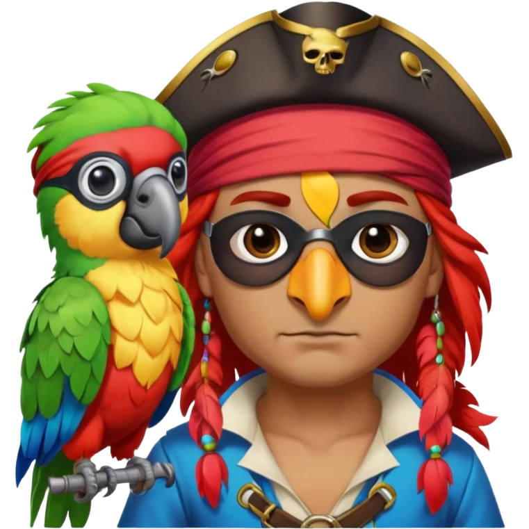 pirate and parrot emoji