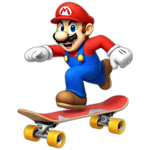 mario on a skateboard emoji