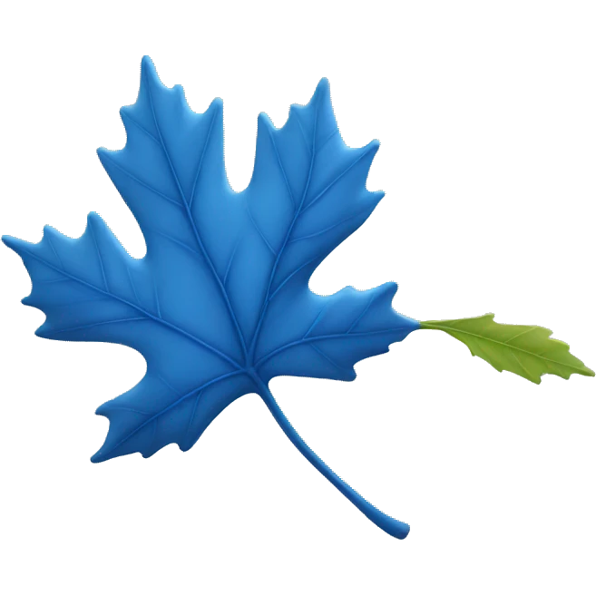 Blue sycamore leaf emoji