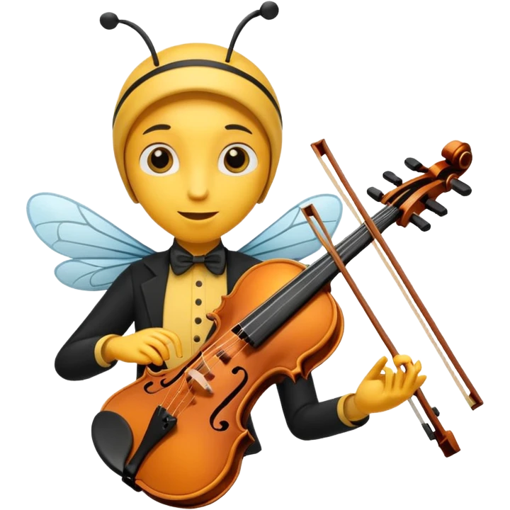 violin player bee emoji