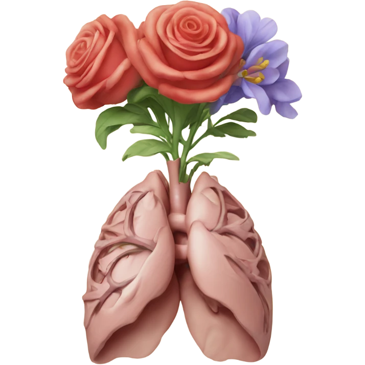 Anatomical hart with flowers emoji