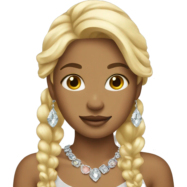 blonde girl with jewelry emoji