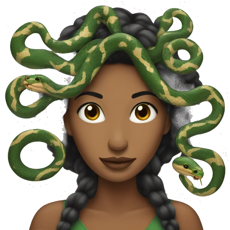 Beautiful woman with snakes for hair  emoji