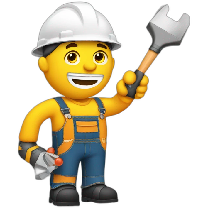 The builder is juggling tools emoji